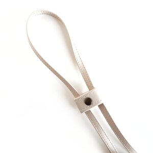 ŚCIĄGACZ DO TOREBKI Z EKOSKÓRY - JASNY BEŻOWY - STARE ZŁOTO