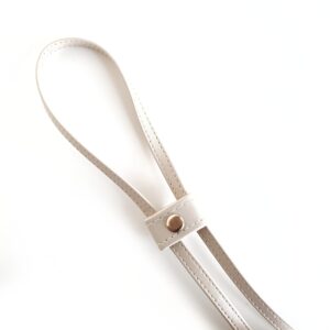 ŚCIĄGACZ DO TOREBKI Z EKOSKÓRY - JASNY BEŻOWY - ZŁOTO RÓŻOWE