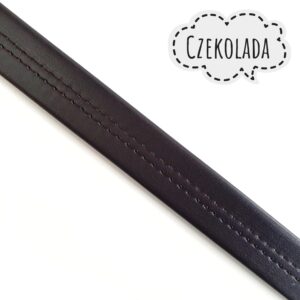 PASEK Z EKOSKÓRY - 21 MM - 10 CM - GORZKA CZEKOLADA