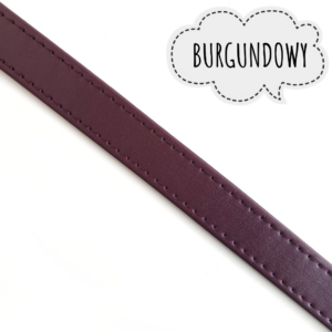 PASEK Z EKOSKÓRY - 19 MM - 10 CM - BURGUNDOWY