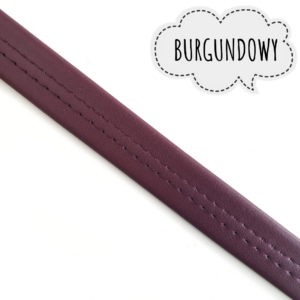 PASEK Z EKOSKÓRY - 21 MM - 10 CM - BURGUNDOWY