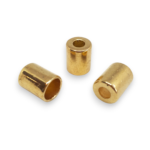 Końcówka sznurka - Walec - Złoto Jasne