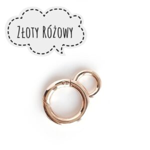 KARABIŃCZYK Z KÓŁKIEM 20 MM - ZŁOTO RÓŻOWE