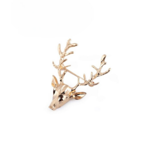 Broszka do torebki - Jeleń - Złoto klasyczne