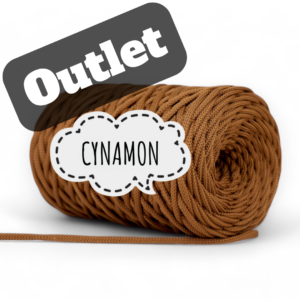 OUTLET - SZNUREK PŁASKI 5MM - CYNAMON