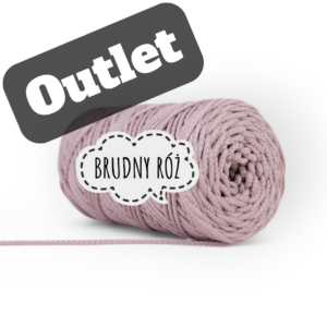 OUTLET - SZNUREK OKRĄGŁY 3MM - BRUDNY RÓŻ