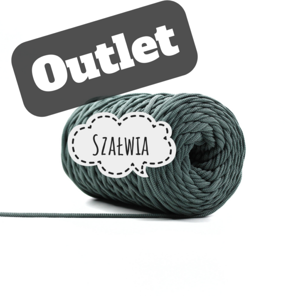 OUTLET - SZNUREK PŁASKI 3MM - SZAŁWIA