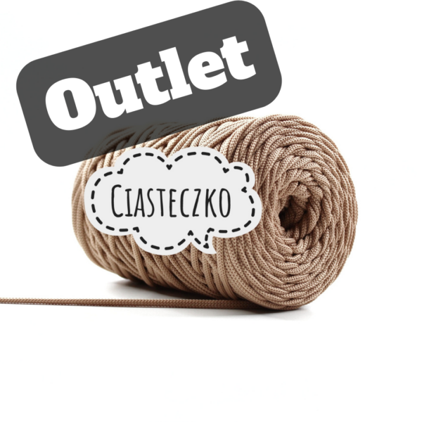 OUTLET - SZNUREK PŁASKI 3MM - CIASTECZKO