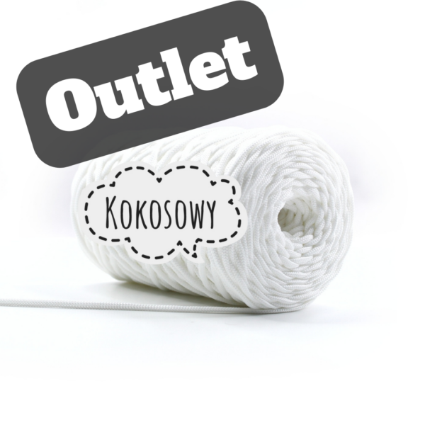 OUTLET - SZNUREK PŁASKI 3MM - KOKOSOWY