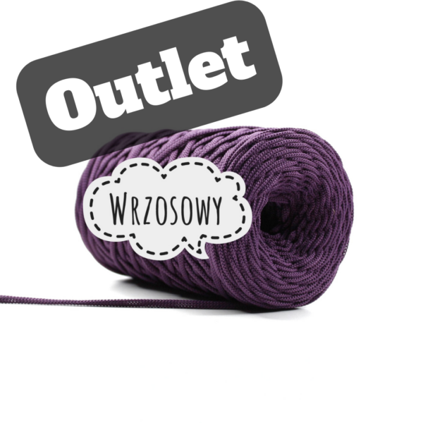 OUTLET - SZNUREK PŁASKI 3MM - WRZOSOWY