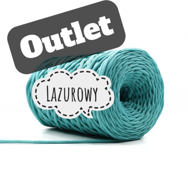 OUTLET - SZNUREK PŁASKI 3MM - LAZUROWY