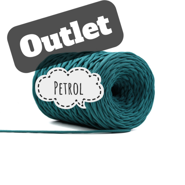 OUTLET - SZNUREK PŁASKI 3MM - PETROL