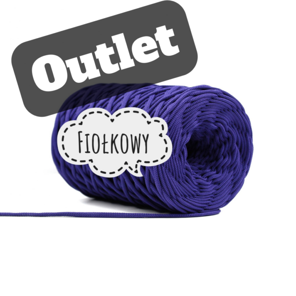 OUTLET - SZNUREK PŁASKI 3MM - FIOŁKOWY