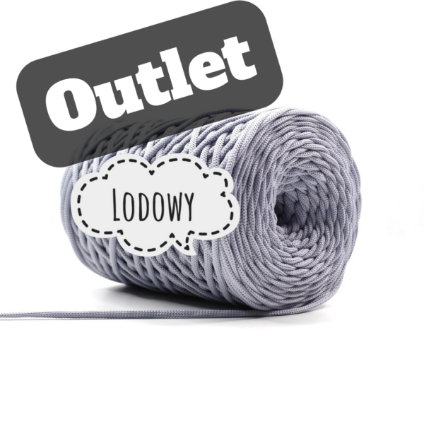 OUTLET - SZNUREK PŁASKI 3MM - LODOWY