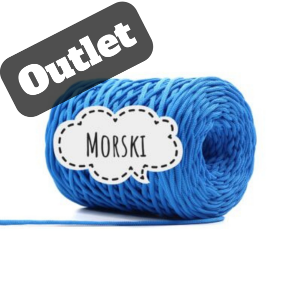 OUTLET - SZNUREK PŁASKI 3MM - MORSKI