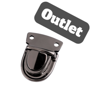 OUTLET - ZAPIĘCIE KLASYK -  NA NITY  - CZARNY POŁYSK