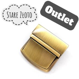 OUTLET - ZAPIĘCIE DO TOREBKI - LUKSUSOWE - NA ŚRUBKI - DUŻE - STARE ZŁOTO