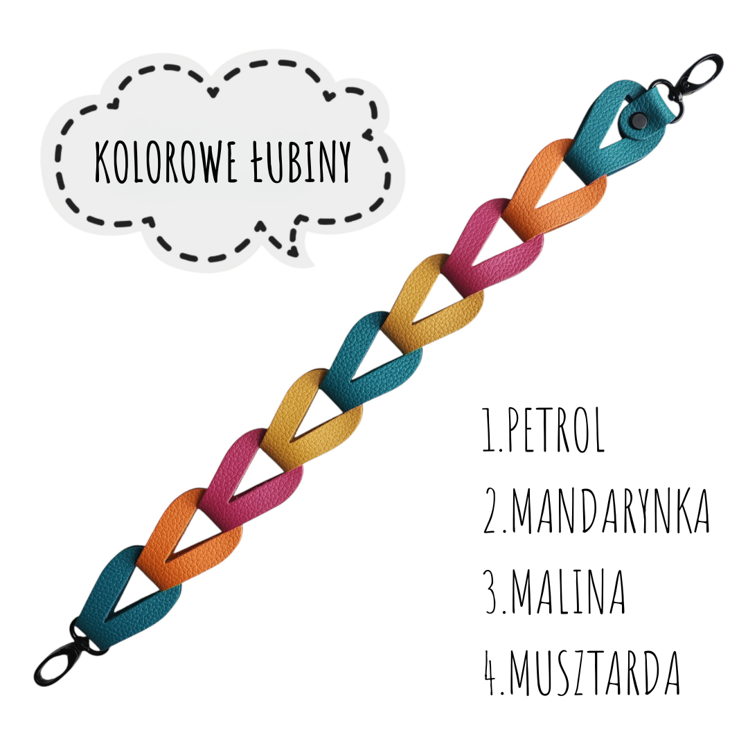 PASEK PLECIONY - KOLOROWE ŁUBINY