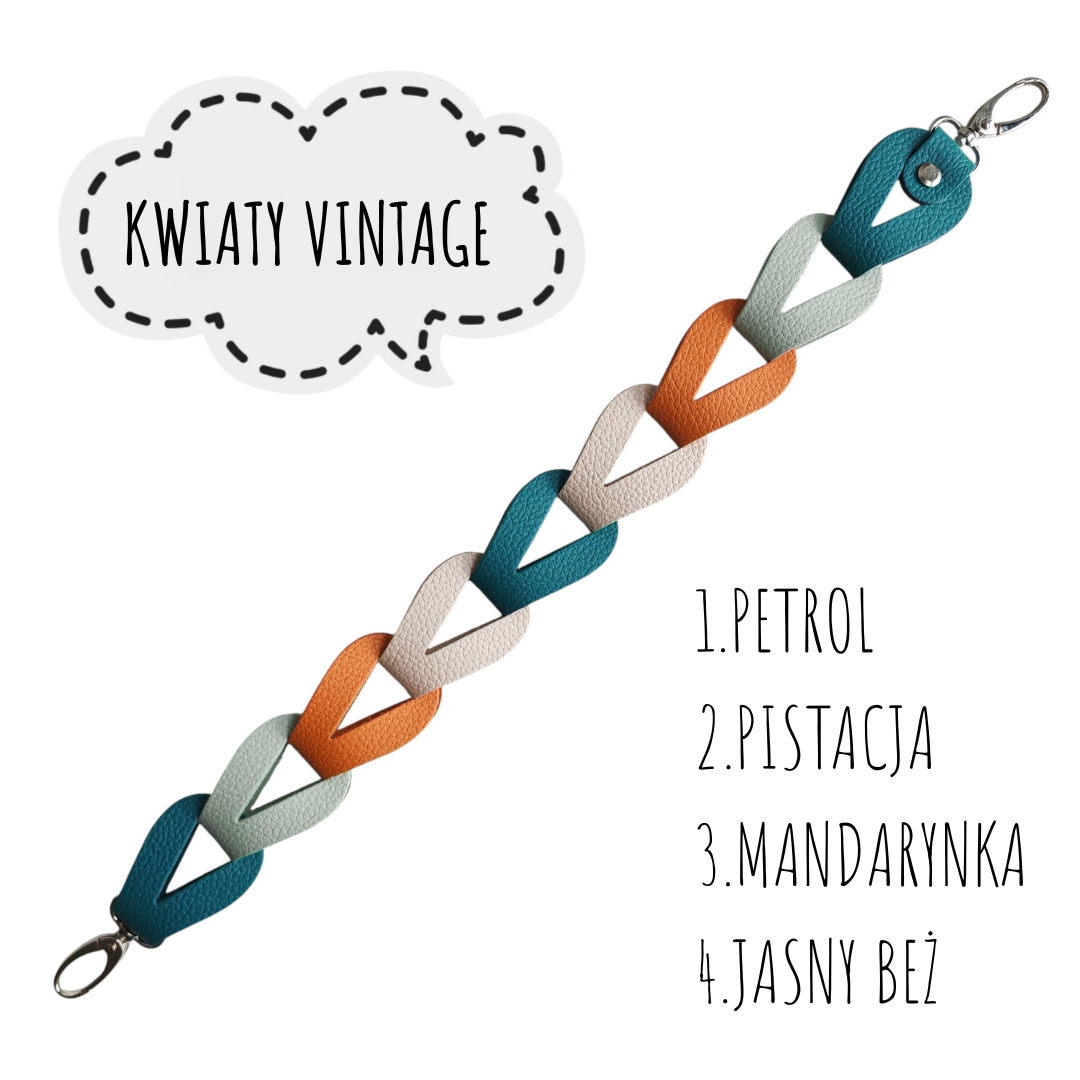 PASEK PLECIONY - KWIATY VINTAGE