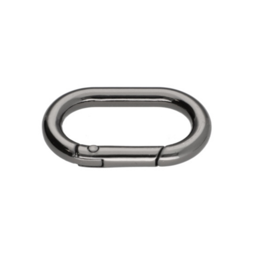 KARABIŃCZYK OTWIERANY OWALNY - ZERO - CZARNY