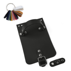 KLAPKA DO TOREBKI LUB ETUI - PROSTOKĄTNA - 12x18 CM - Z RĄCZKĄ NA UCHWYTACH, KRÓTKIM PASKIEM I KLAMRĄ - SKÓRA NATURALNA