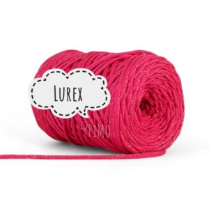 SZNUREK POLIESTROWY PIMOtki LUREX - BARBIE ZE ZŁOTĄ NITKĄ