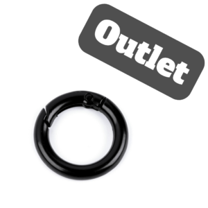 OUTLET - KARABIŃCZYK KÓŁKO 18 MM - CZARNE MATOWE
