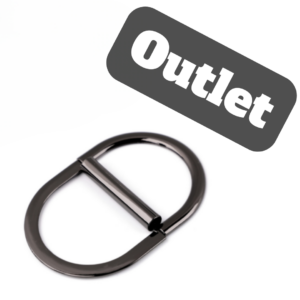 OUTLET - KLAMRA DO PASKA SKŁADANA - 32MM - CZARNY POŁYSK