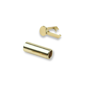 KOŃCÓWKA SZNURKA - RURKA - ZŁOTO JASNE