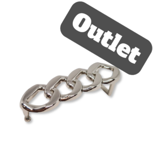 OUTLET - OZDOBNA SZLUFKA DO PASKA - ŁAŃCUCH - SREBRNA