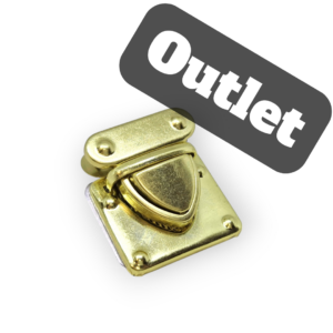 OUTLET - ZAPIĘCIE TRÓJKĄT Z PODKŁADKĄ - NA ZĄBKI - MATOWE - ZŁOTO JASNE