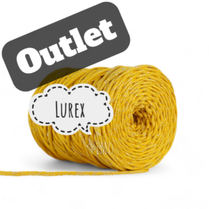 OUTLET - SZNUREK POLIESTROWY PIMOtki - MELON ZE SREBRNĄ NITKĄ