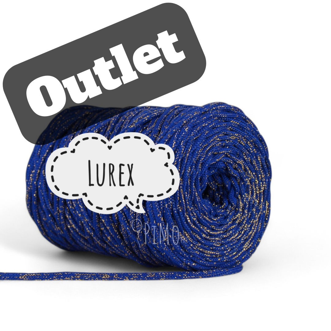 OUTLET - SZNUREK POLIESTROWY PIMOtki LUREX – CHABROWY ZE ZŁOTĄ NITKĄ (48)