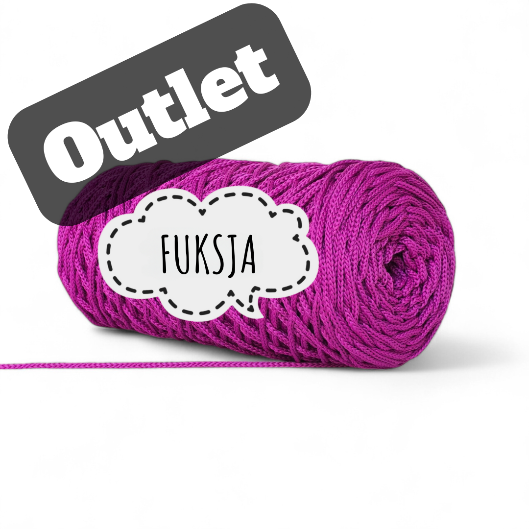 OUTLET - SZNUREK POLIESTROWY OKRĄGŁY 1MM PIMOtki – FUKSJA