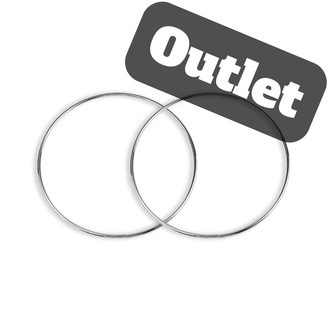 OUTLET - KOMPLET KÓŁEK METALOWYCH DO TOREBKI – 21,3 CM – SREBRNY