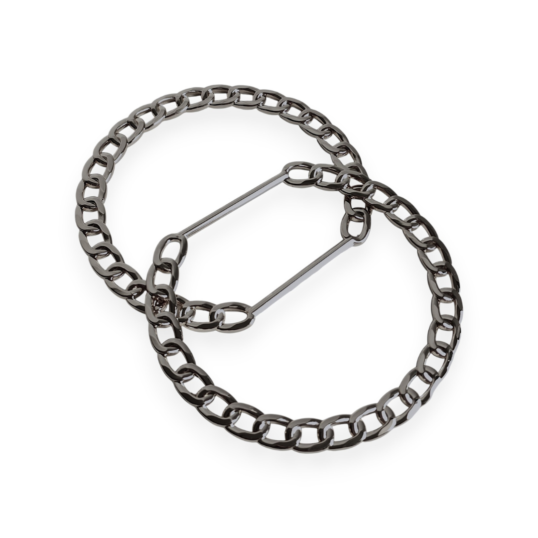 RĄCZKI METALOWE - OGNIWKA - CZARNY POŁYSK