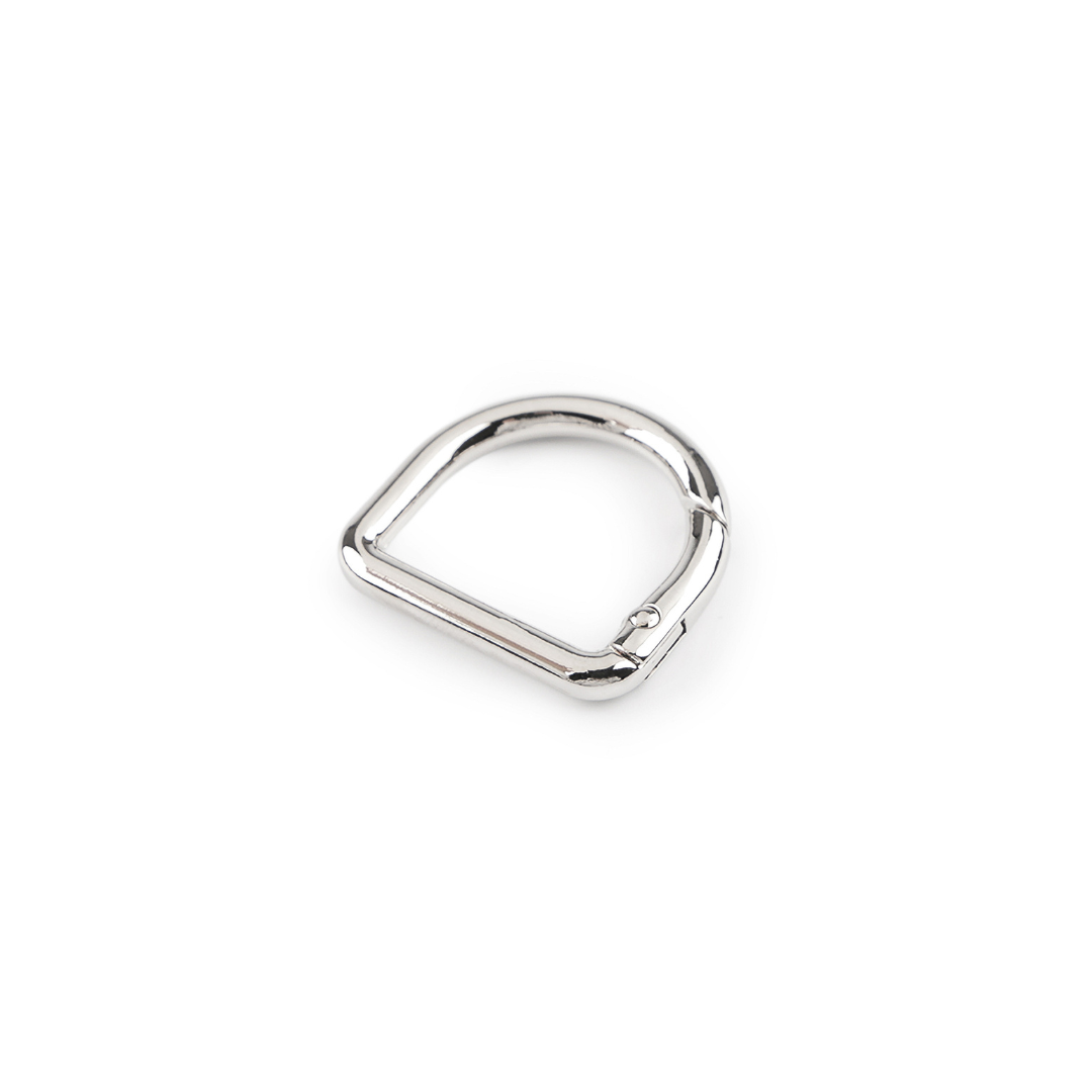 KARABIŃCZYK PÓŁKÓŁKO - OTWIERANY - SREBRNY